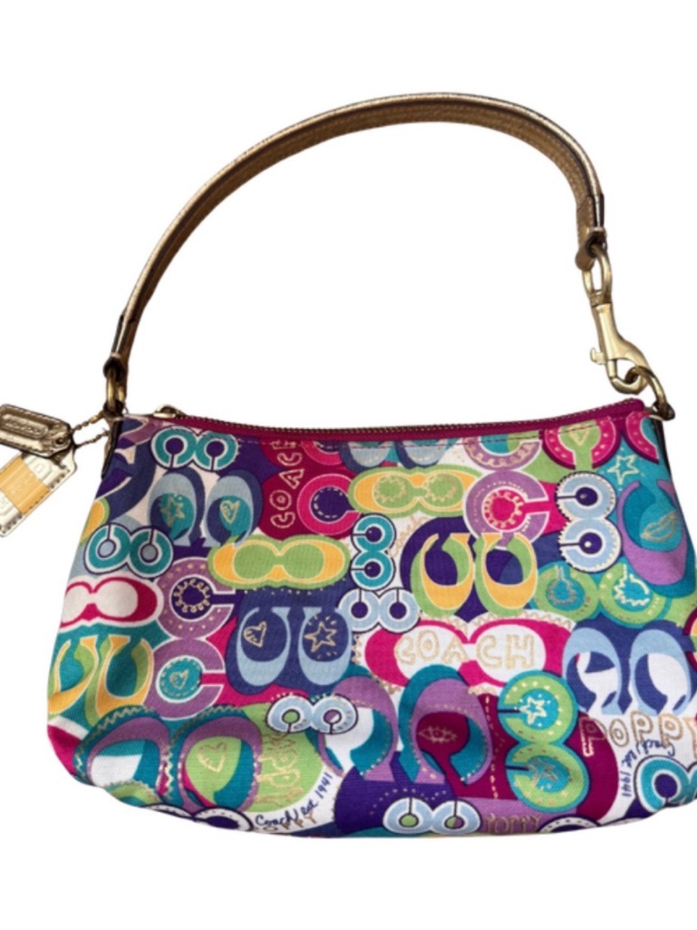 Coach Poppy Pop C Graffiti Glam Shoulder Bag